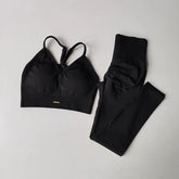 Seamless Yoga Set Women High Waist Scrunch Leggings