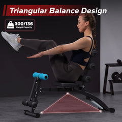 Ab Machine Multi-Functional Adjustable Ab Trainer Workout Bench for Home Gym