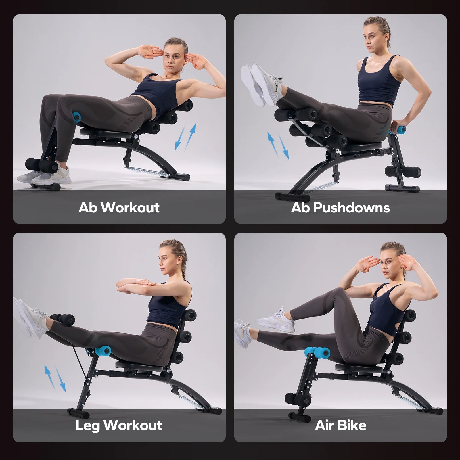 Ab Machine Multi-Functional Adjustable Ab Trainer Workout Bench for Home Gym