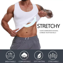 Men Body Shaper Slimming Compression Vest Undershirt