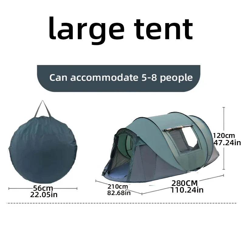 Quick opening hand throw tent waterproof camping boat tent