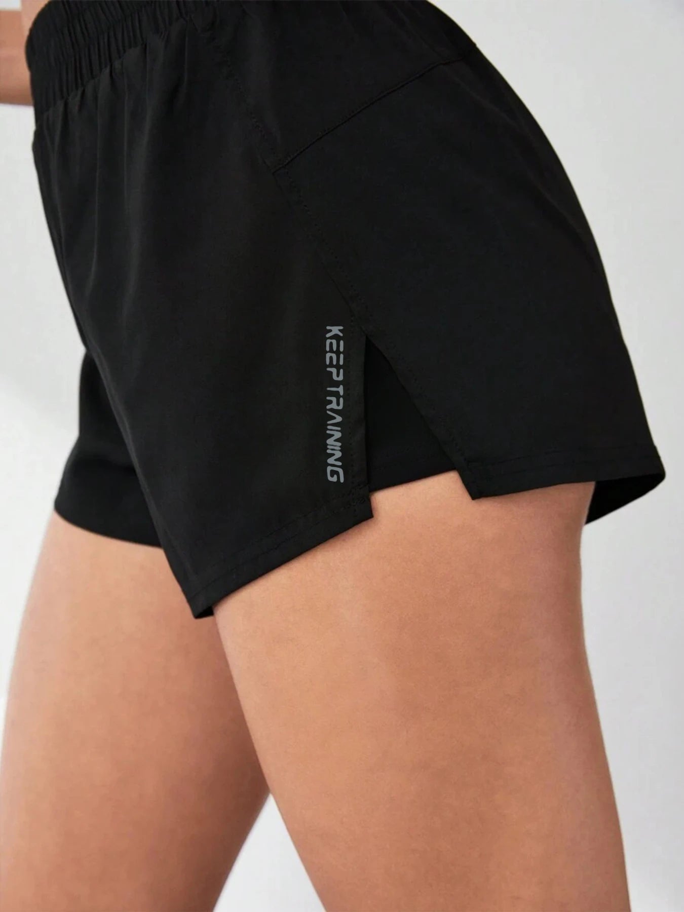 Style Faux Two-Piece Anti-Exposure Yoga Shorts Sports Shorts