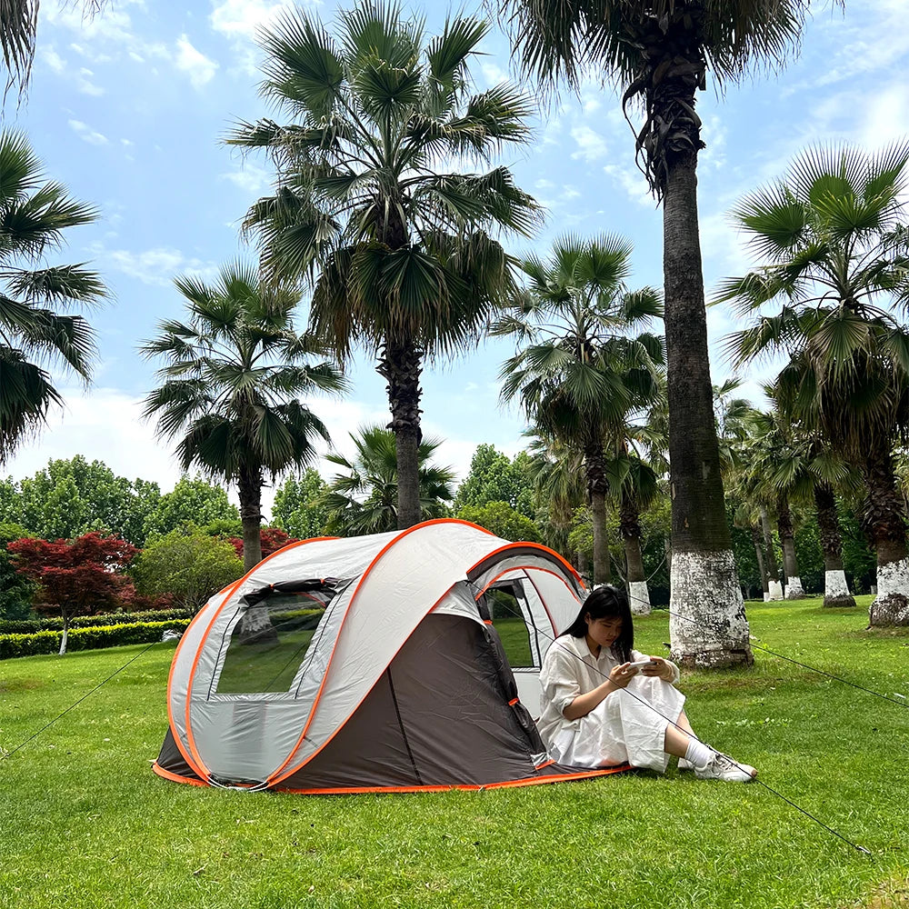 Quick opening hand throw tent waterproof camping boat tent