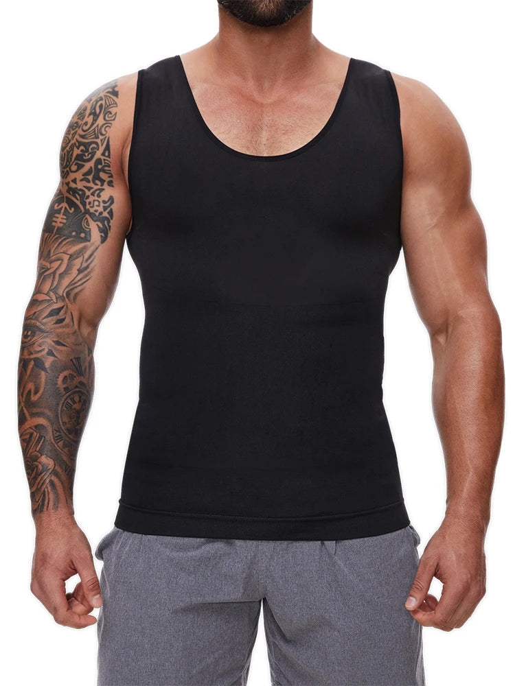 Men Body Shaper Slimming Compression Vest Undershirt