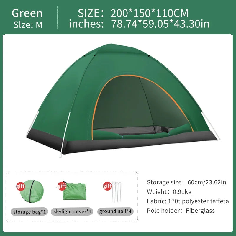Outdoor Pop Up Tent Waterproof Automatic Camping