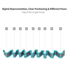 Elastic Yoga Stretching Strap with Loops, Stretch Strap for Ballet
