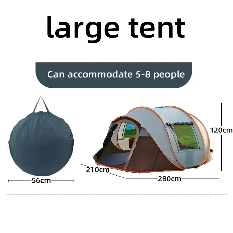 Quick opening hand throw tent waterproof camping boat tent