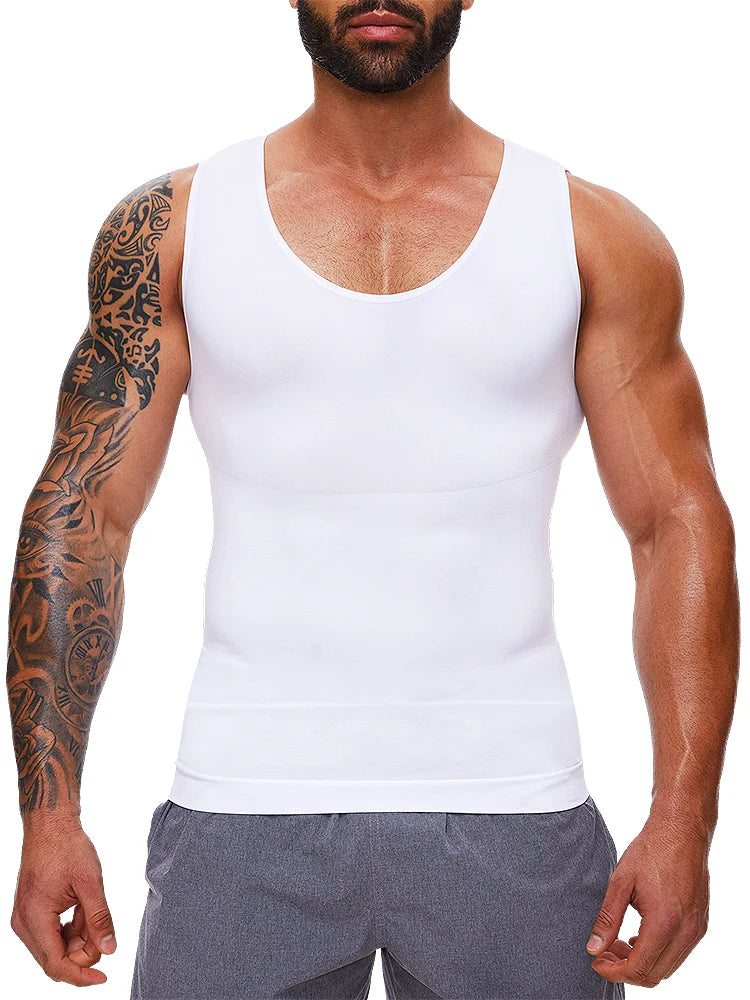 Men Body Shaper Slimming Compression Vest Undershirt